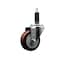 Service Caster 3.5'' Maroon Poly Wheel Swivel 1'' Expanding Stem Caster SCC-EX20S3514-PPUB-MRN-1 - alternate 1